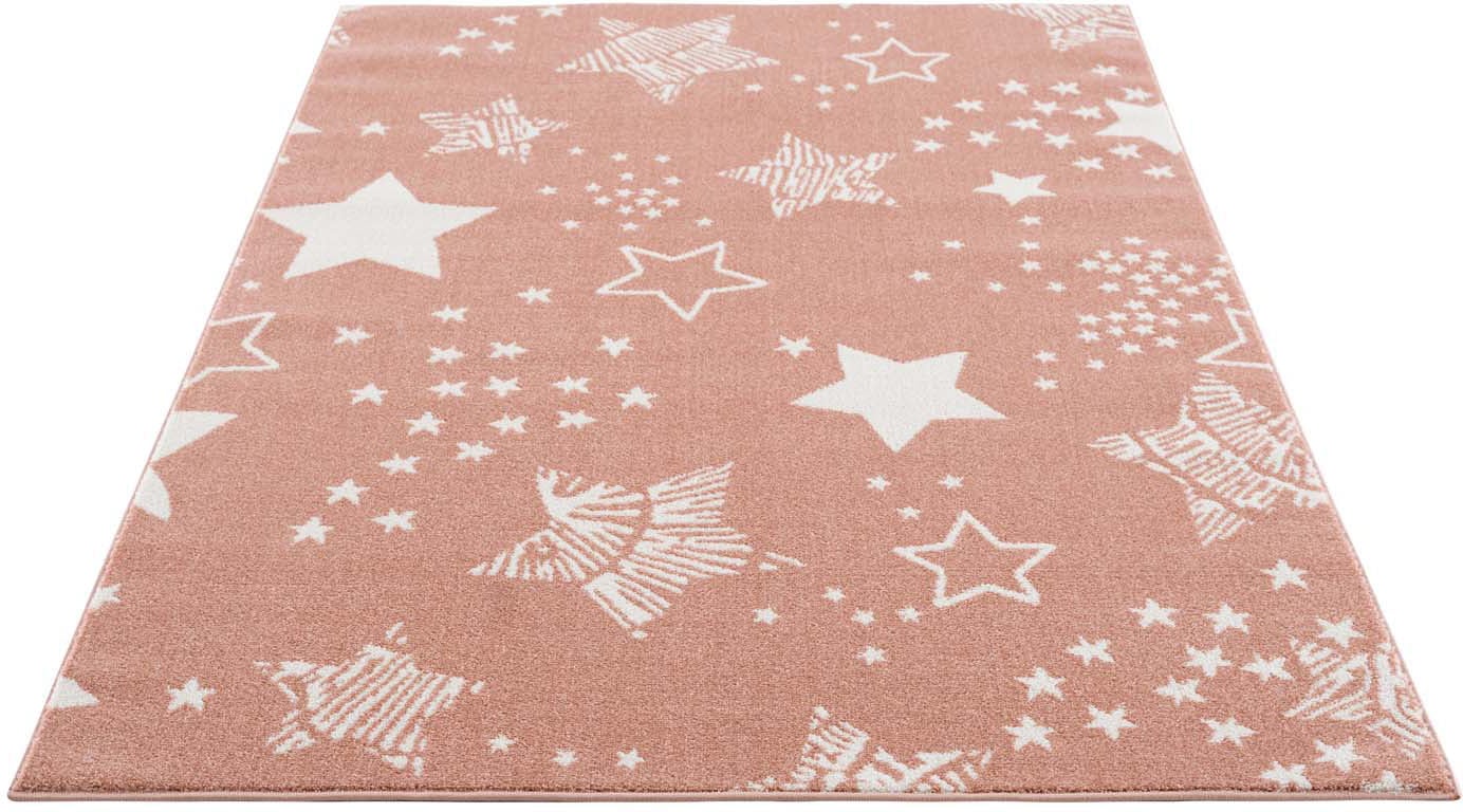 Carpet City Kinderteppich »Anime9387«, rechteckig, Sternen-Teppich, Weicher Flor, Pflegeleicht, Kinderzimmer von Carpet City
