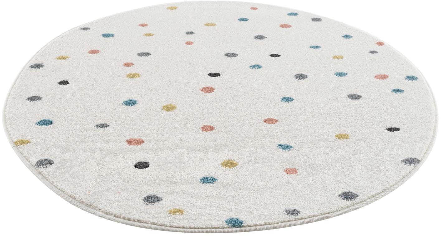 Carpet City Kinderteppich »Anime9396«, rund, Spielteppich, Bunte Punkte, Weicher Flor, Pflegeleicht, Kinderzimmer von Carpet City