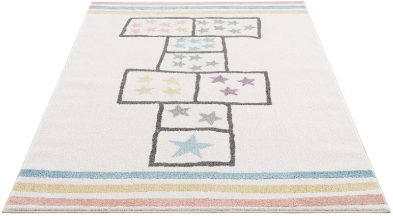 Carpet City Kinderteppich »Anime9397«, rechteckig, Spiel-Hüpf-Teppich, Sterne, Weicher Flor, Pflegeleicht, Kinderzimmer von Carpet City