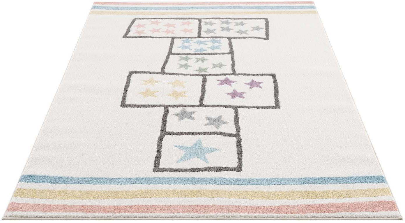 Carpet City Kinderteppich »Anime9397«, rechteckig, 11 mm Höhe, Spiel-Hüpf-Teppich, Sterne, Weicher Flor, Pflegeleicht, Kinderzimmer von Carpet City