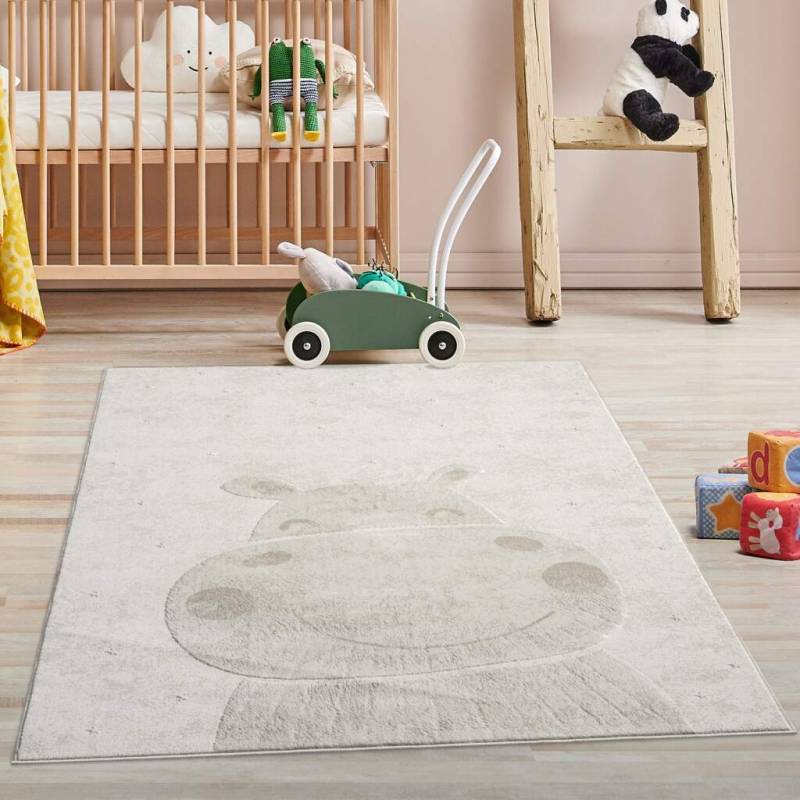 Carpet City Kinderteppich »MARA703«, rechteckig, 11 mm Höhe, Kinderzimmer Teppich Tiere Beige Spielzimmer von Carpet City