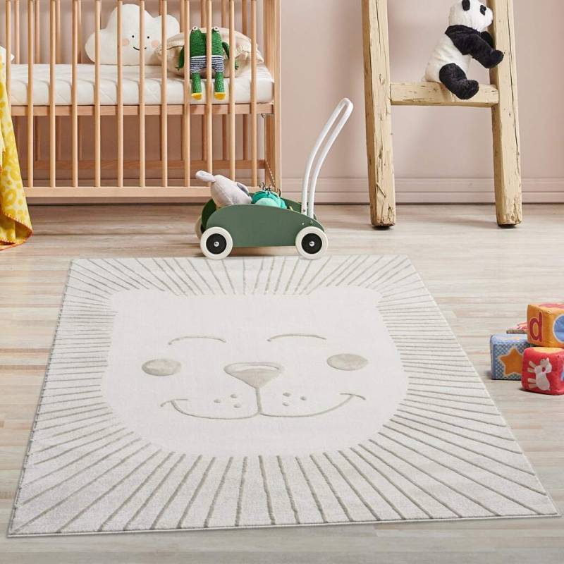 Carpet City Kinderteppich »MARA714«, rechteckig, 11 mm Höhe, Kinderzimmer Teppich Tiere Beige Spielzimmer von Carpet City