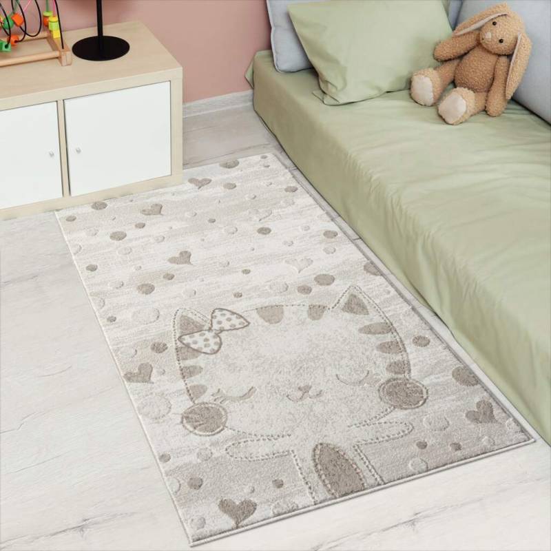 Carpet City Kinderteppich »MARA720«, rechteckig, Kinderzimmer Teppich Tiere Beige Spielzimmer von Carpet City