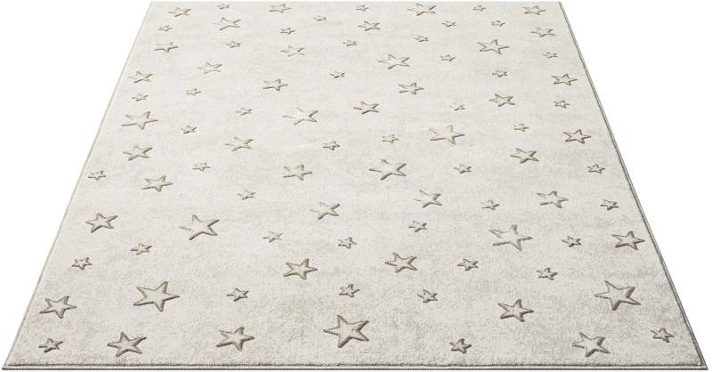 Carpet City Kinderteppich »MARA725«, rechteckig, Kinderzimmer Teppich Sterne Beige Spielzimmer von Carpet City