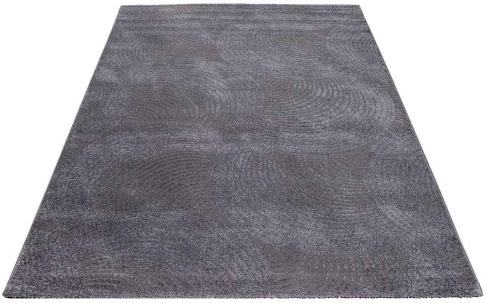 Carpet City Läufer »Friseé-Teppich FANCY 647«, rechteckig, Kurzflor,3D-Optik,Kreisförmiges Muster, Wohnzimmer,Schlafzimmer von Carpet City