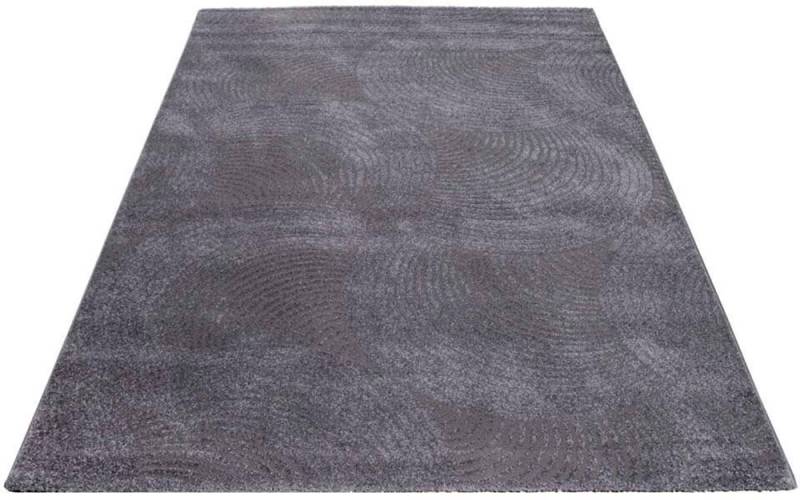 Carpet City Läufer »Friseé-Teppich FANCY 647«, rechteckig, Kurzflor,3D-Optik,Kreisförmiges Muster, Wohnzimmer,Schlafzimmer von Carpet City