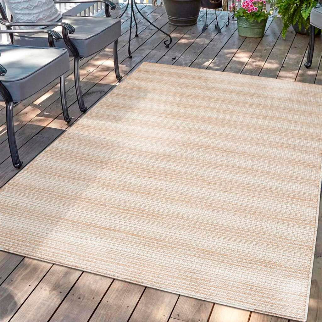 Carpet City Läufer »Palm, In-und Outdoor«, rechteckig, Wetterfest & UV-beständig, für Balkon, Terrasse, Küche, flach gewebt von Carpet City
