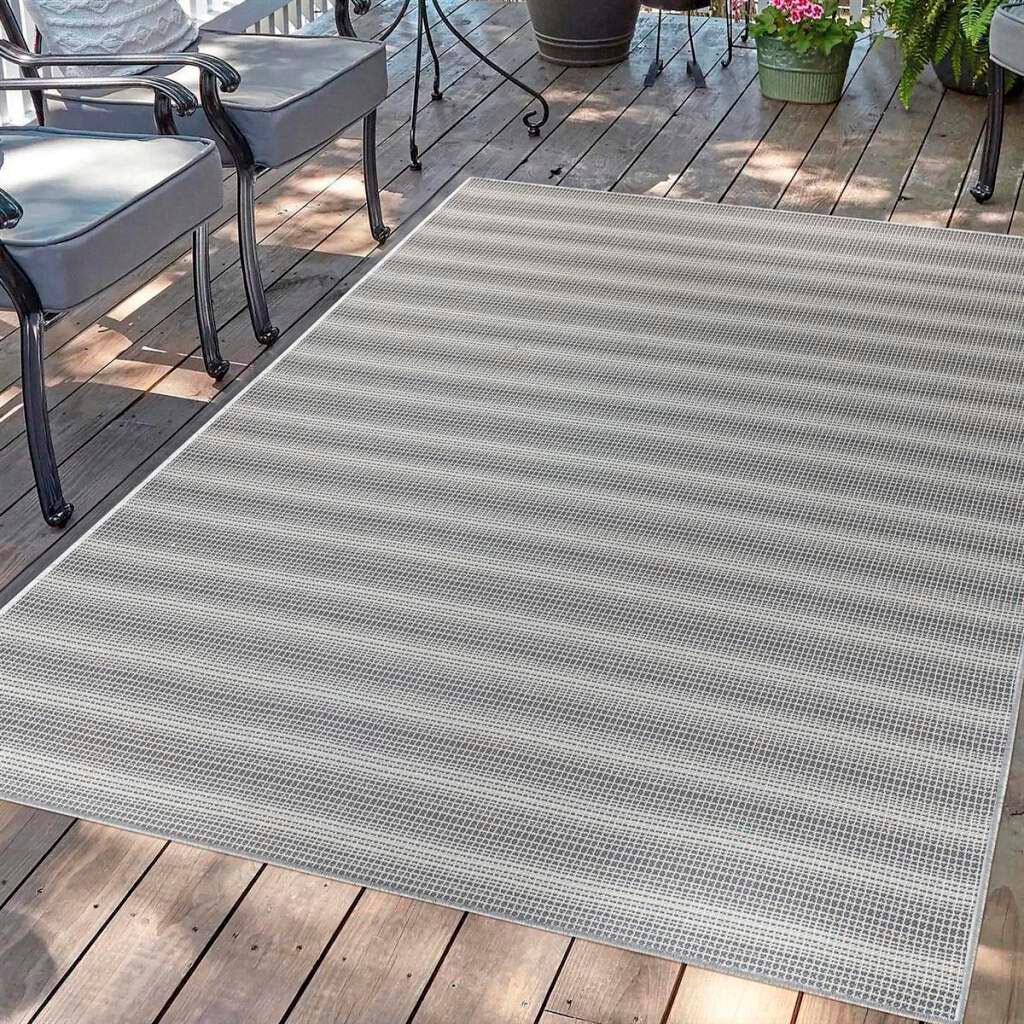 Carpet City Läufer »Palm, In-und Outdoor«, rechteckig, 5 mm Höhe, Wetterfest & UV-beständig, für Balkon, Terrasse, Küche, flach gewebt von Carpet City