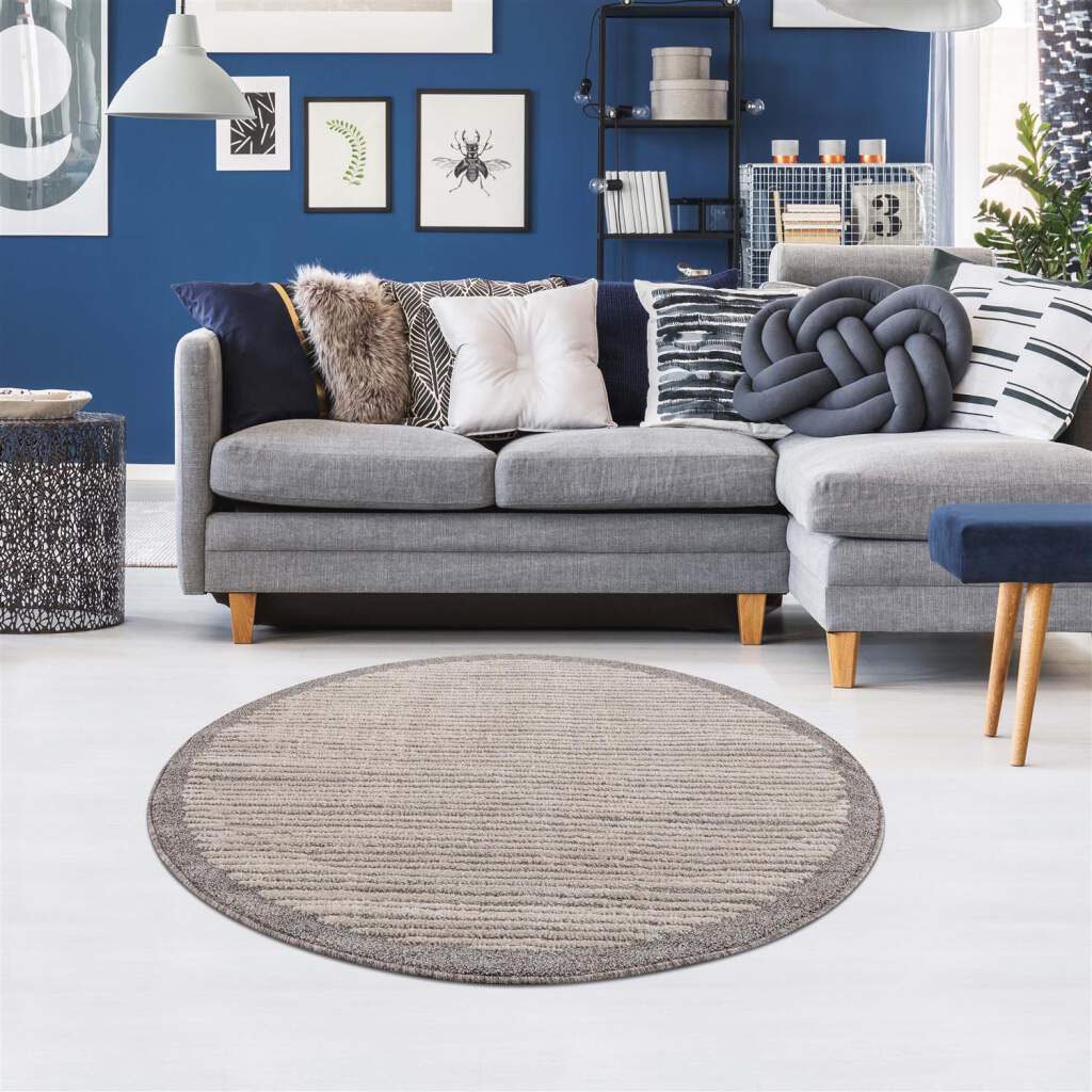 Carpet City Teppich »Art 2231«, rund, 7 mm Höhe, Kurzflor, Streifen-Muster, ideal für Flur & Diele Carpet City Teppich »Art 2231«, rund, 7 mm Höhe, Kurzflor, Streifen-Muster, ideal für Flur & Diele von Carpet City