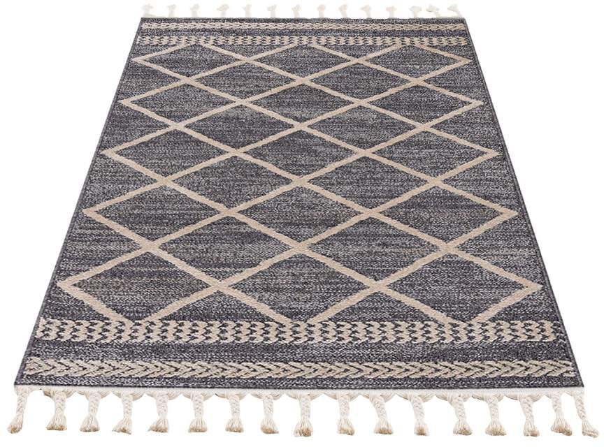 Carpet City Teppich »Art 2645«, rechteckig, Kurzflor, mit Kettfäden, Rauten-Optik von Carpet City