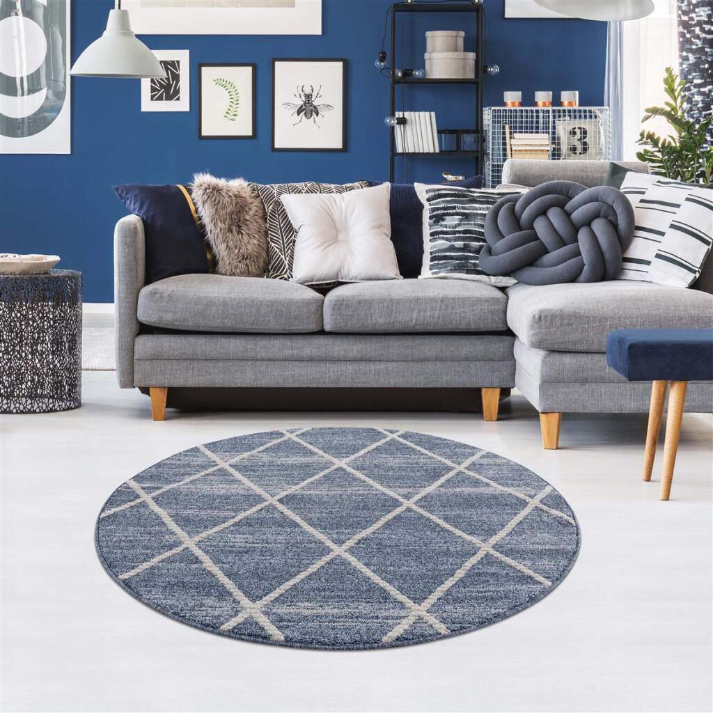 Carpet City Teppich »Art 2646«, rund, 7 mm Höhe, Kurzflor, Rauten-Optik, ideal für Flur & Diele Carpet City Teppich »Art 2646«, rund, 7 mm Höhe, Kurzflor, Rauten-Optik, ideal für Flur & Diele von Carpet City
