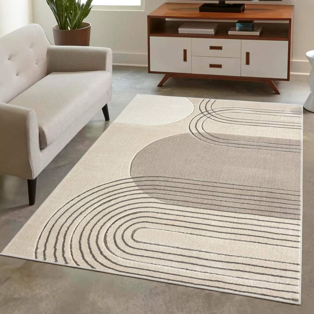 Carpet City Teppich »BONITO7157«, rechteckig, Flachflor, Hochtief-Muster/ 3D-Effekt, Geo-Muster, für Wohnzimmer von Carpet City