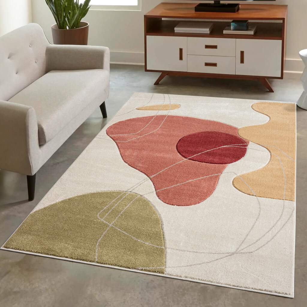 Carpet City Teppich »BONITO7158«, rechteckig, Flachflor, Hochtief-Muster/ 3D-Effekt, Geo-Muster, für Wohnzimmer von Carpet City