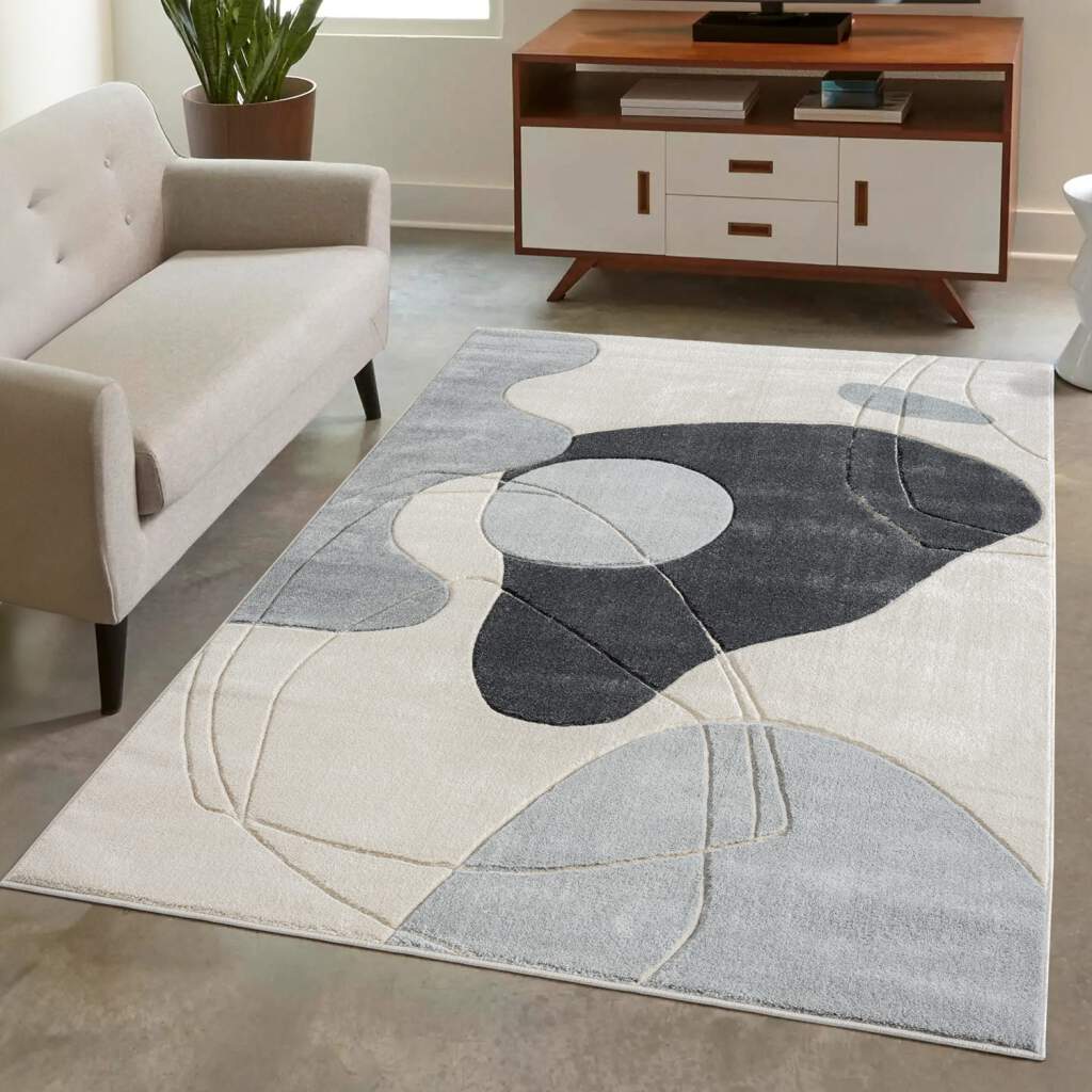 Carpet City Teppich »BONITO7158«, rechteckig, 11 mm Höhe, Flachflor, Hochtief-Muster/ 3D-Effekt, Geo-Muster, für Wohnzimmer von Carpet City