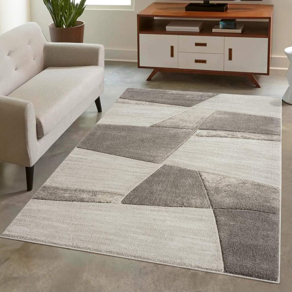 Carpet City Teppich »BONITO9053«, rechteckig, 11 mm Höhe, Flachflor, Hochtief-Muster/ 3D-Effekt, Geo-Muster, für Wohnzimmer von Carpet City