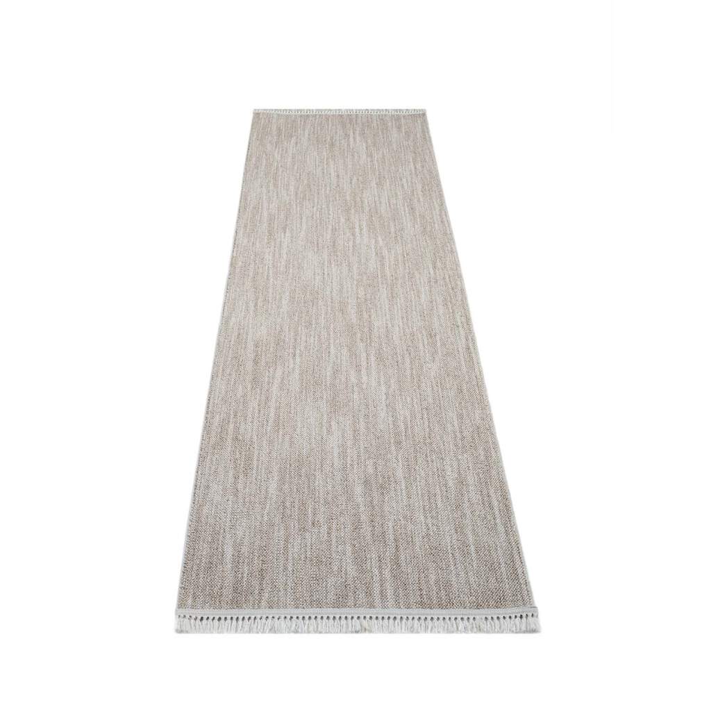 Carpet City Teppich »CLASICO 0052«, rechteckig, 11 mm Höhe, Kurzflor, Fransen, Meliert, Boho-Stil, Wohnzimmer von Carpet City