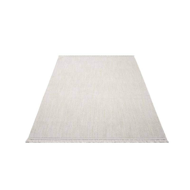 Carpet City Teppich »CLASICO 0052«, rechteckig, 11 mm Höhe, Kurzflor, Fransen, Meliert, Boho-Stil, Wohnzimmer von Carpet City