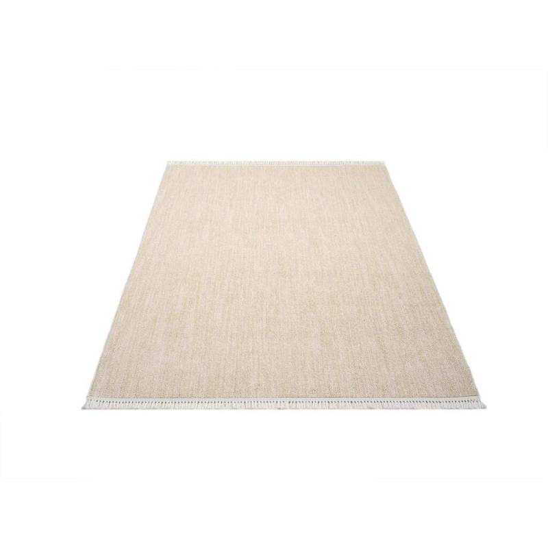 Carpet City Teppich »CLASICO 0052«, rechteckig, 11 mm Höhe, Kurzflor, Fransen, Meliert, Boho-Stil, Wohnzimmer von Carpet City