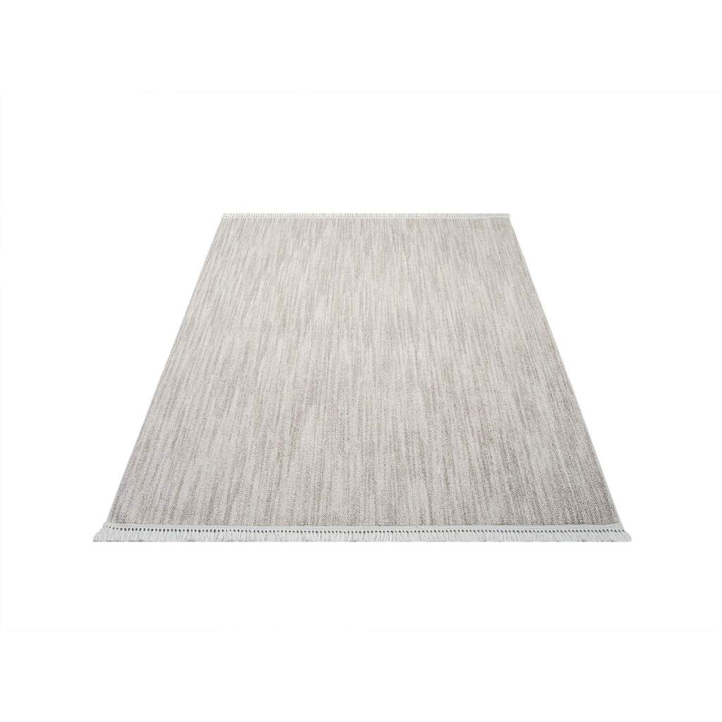 Carpet City Teppich »CLASICO 0052«, rechteckig, Kurzflor, Fransen, Meliert, Boho-Stil, Wohnzimmer von Carpet City