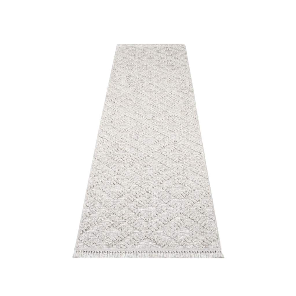 Carpet City Teppich »CLASICO 8927«, rechteckig, Kurzflor, Hochtief-Muster/ 3D-Effekt Rauten, Fransen, Wohnzimmer von Carpet City