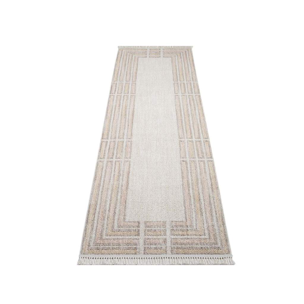Carpet City Teppich »CLASICO 9068«, rechteckig, Kurzflor, Fransen, Bordüre, Boho-Stil, Wohnzimmer von Carpet City