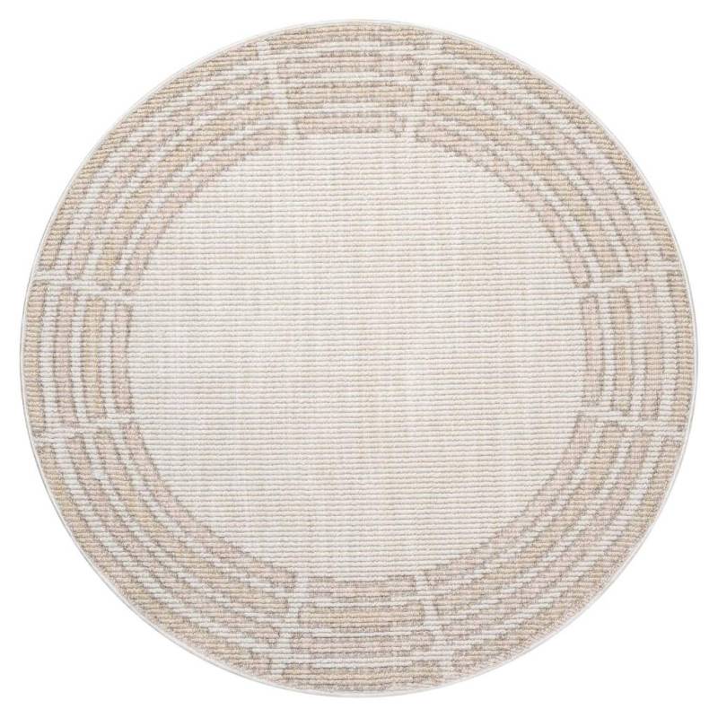 Carpet City Teppich »CLASICO 9068«, rund, 11 mm Höhe, Kurzflor Bordüre, Boho-Stil, Wohnzimmer von Carpet City