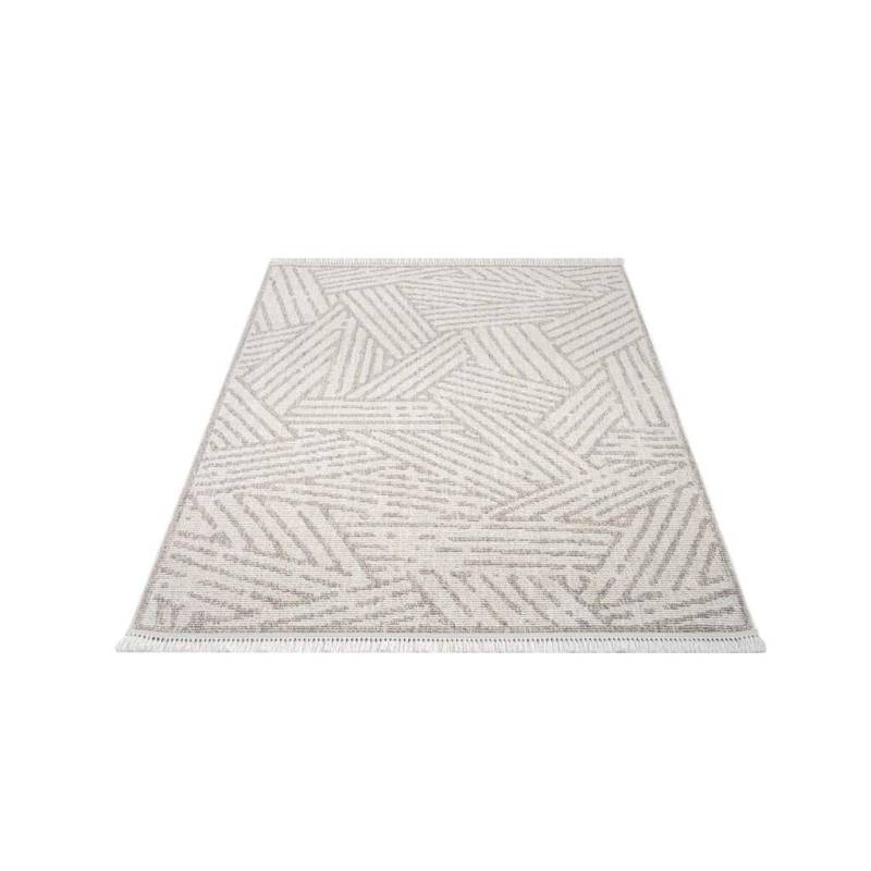 Carpet City Teppich »CLASICO 9161«, rechteckig, Kurzflor, Fransen, Geometrisch, Boho-Stil, Wohnzimmer von Carpet City