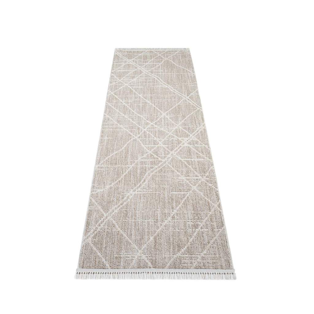 Carpet City Teppich »CLASICO 9162«, rechteckig, Kurzflor, Fransen, Geometrisch, Boho-Stil, Wohnzimmer von Carpet City