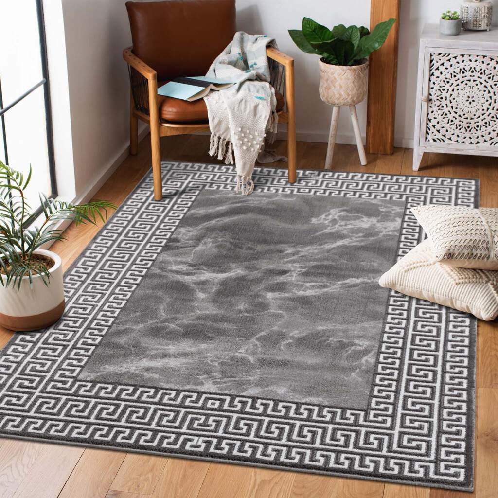Carpet City Teppich »Chic«, rechteckig, Kurzflor, Bordüre, Weicher Flor, ideal für Wohnzimmer & Schlafzimmer von Carpet City