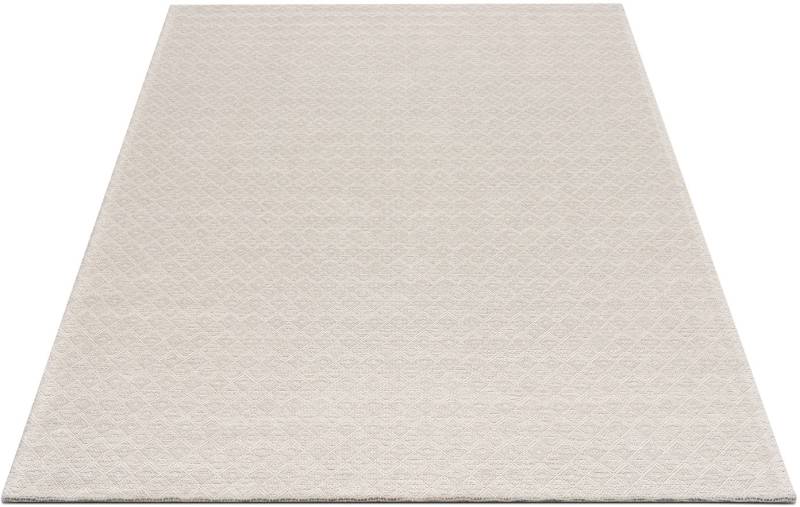 Carpet City Teppich »Cotton«, rechteckig, 5 mm Höhe, Flachgewebe, 100% Baumwolle, Rauten-Optik, Pflegeleicht von Carpet City