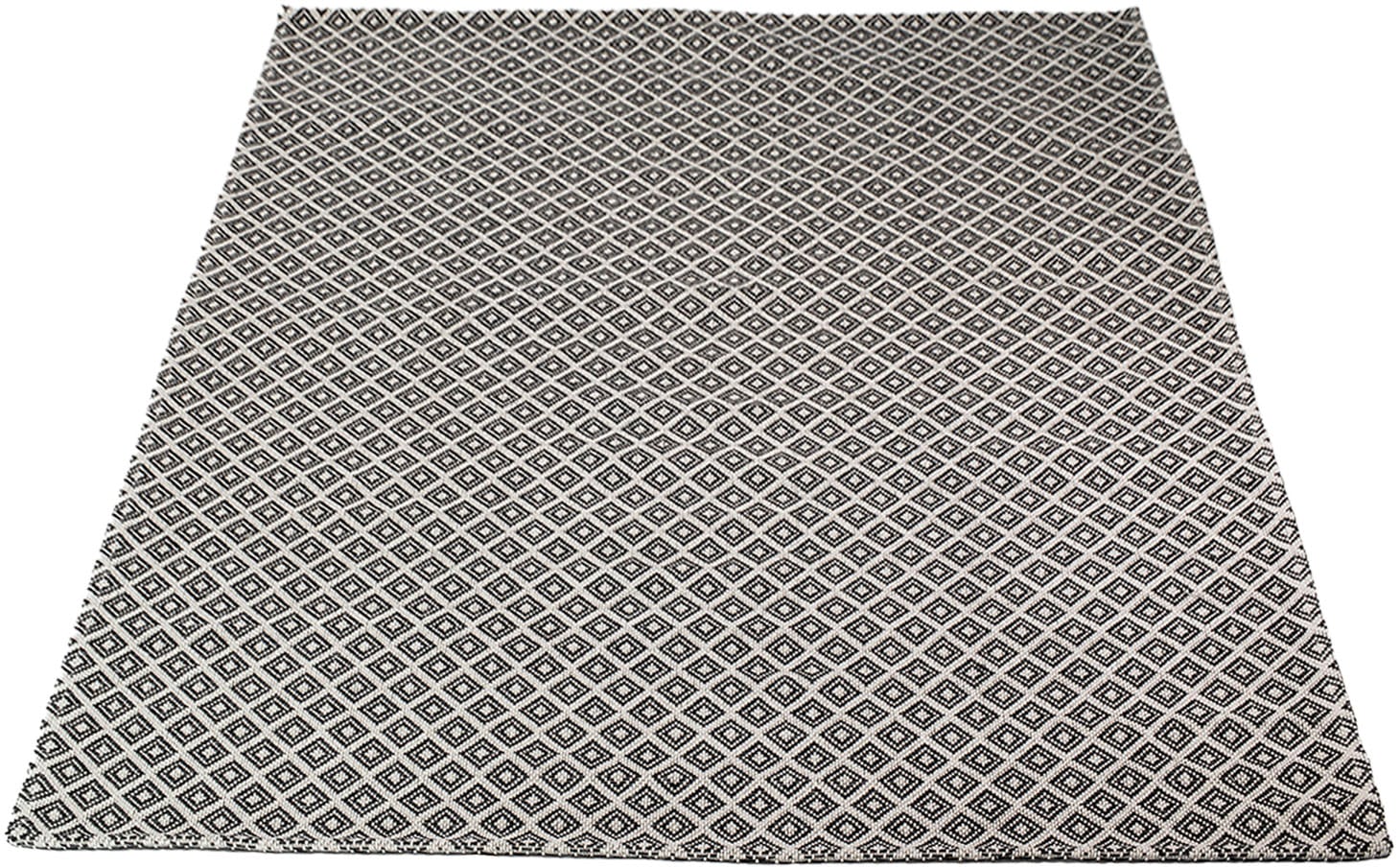 Carpet City Teppich »Cotton«, rechteckig, Flachgewebe, 100% Baumwolle, Rauten-Optik, Pflegeleicht von Carpet City