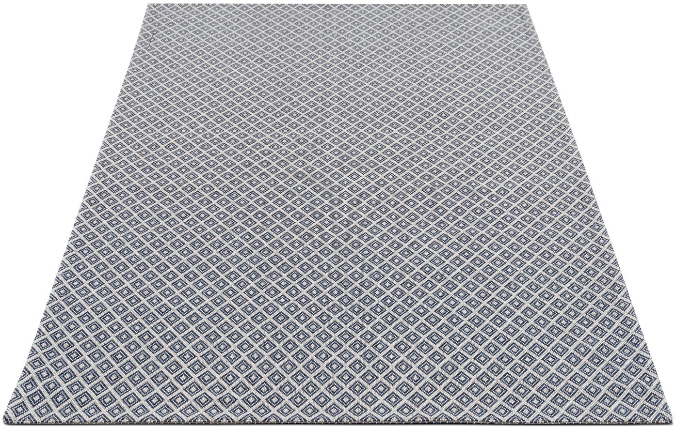 Carpet City Teppich »Cotton«, rechteckig, 5 mm Höhe, Flachgewebe, 100% Baumwolle, Rauten-Optik, Pflegeleicht von Carpet City