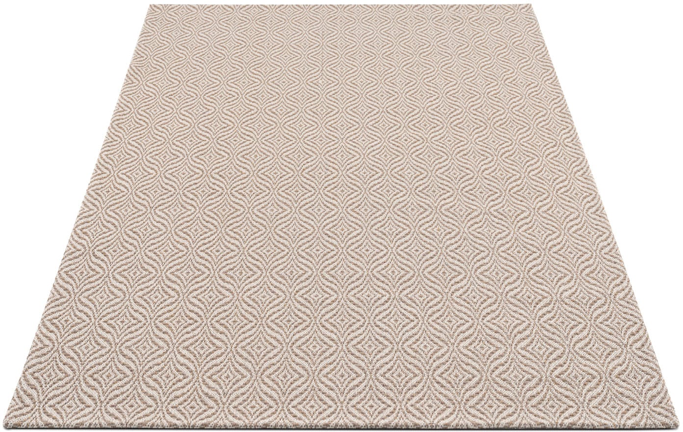 Carpet City Teppich »Cotton«, rechteckig, 5 mm Höhe, Flachgewebe, 100% Baumwolle, Rauten-Optik, Pflegeleicht von Carpet City