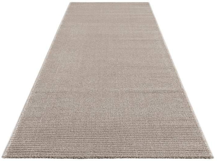 Carpet City Teppich »Friseé-Teppich FANCY900«, rechteckig, 12 mm Höhe, Kurzflor, Einfarbig, 3D-Optik, Streifen Look von Carpet City