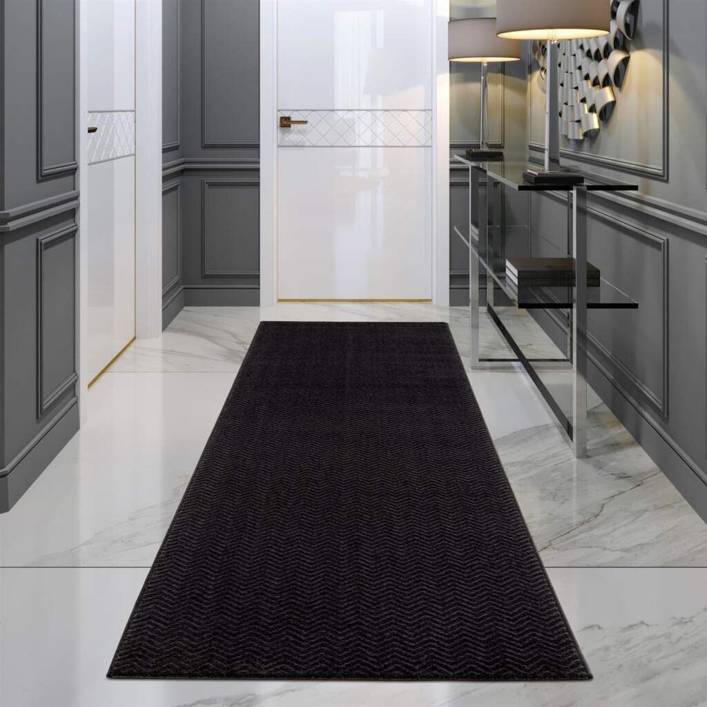 Carpet City Teppich »Friseé-Teppich FANCY805«, rechteckig, Kurzflor, Einfarbig, 3D-Optik, Zickzack Look von Carpet City