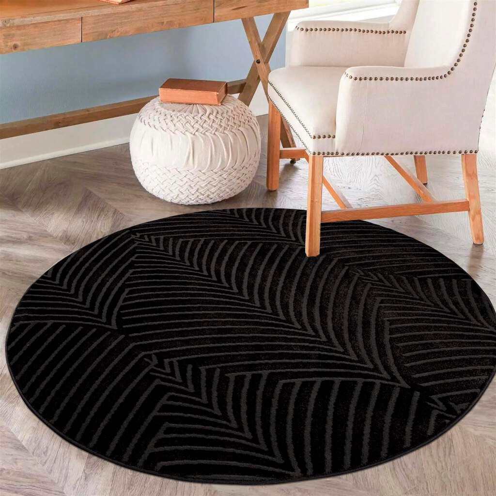 Carpet City Teppich »Friseé-Teppich FANCY 648«, rechteckig, Kurzflor,3D-Optik,Kreisförmiges Muster, Wohnzimmer,Schlafzimmer von Carpet City