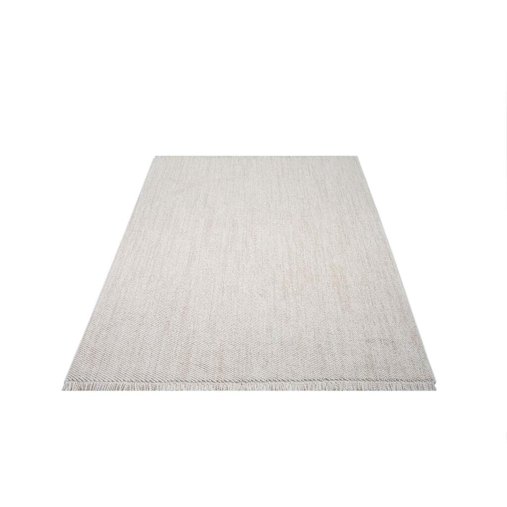 Carpet City Teppich »LINDO 8843«, rechteckig, 11 mm Höhe, Kurzflor, Hochtief-Muster/ 3D-Effekt, Fransen, Boho-Stil, Wohnzimmer von Carpet City