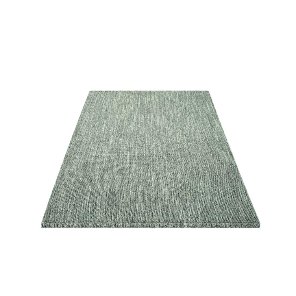 Carpet City Teppich »LINDO 8843«, rechteckig, 11 mm Höhe, Kurzflor, Hochtief-Muster/ 3D-Effekt, Fransen, Boho-Stil, Wohnzimmer von Carpet City