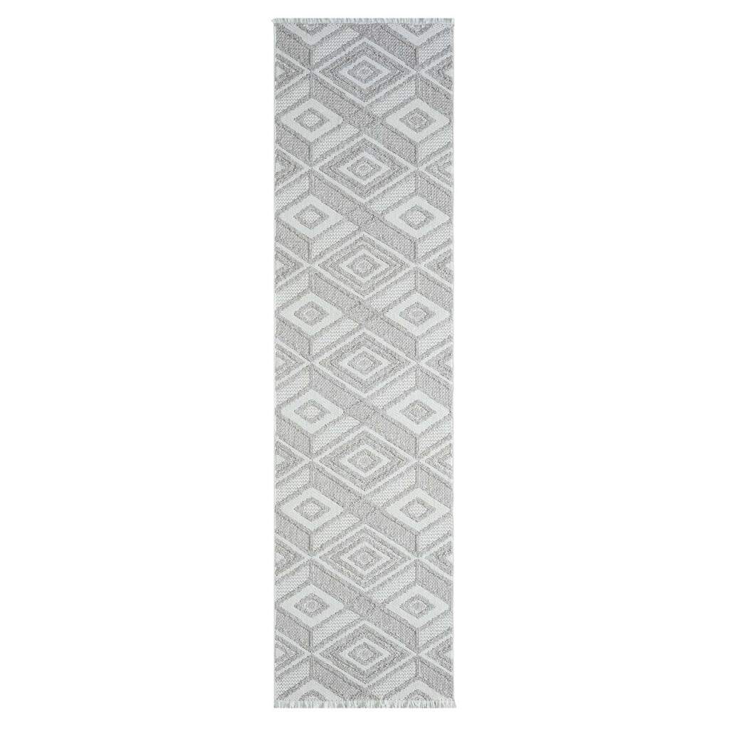 Carpet City Teppich »LINDO 8875«, rechteckig, Kurzflor, Hochtief-Muster/ 3D-Effekt, Fransen, Boho-Stil, Wohnzimmer von Carpet City