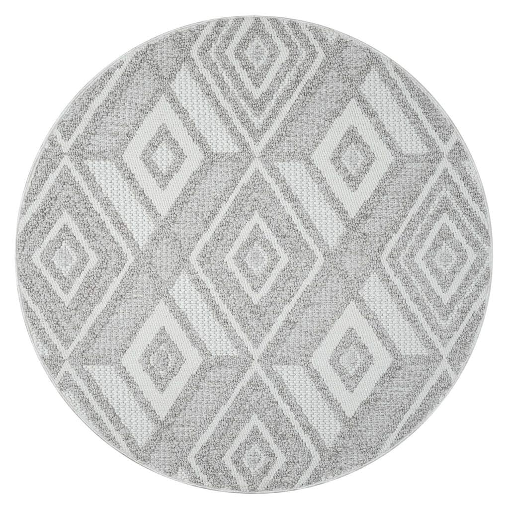 Carpet City Teppich »LINDO 8875«, rund, Kurzflor, Hochtief-Muster/ 3D-Effekt, Boho-Stil, Wohnzimmer von Carpet City