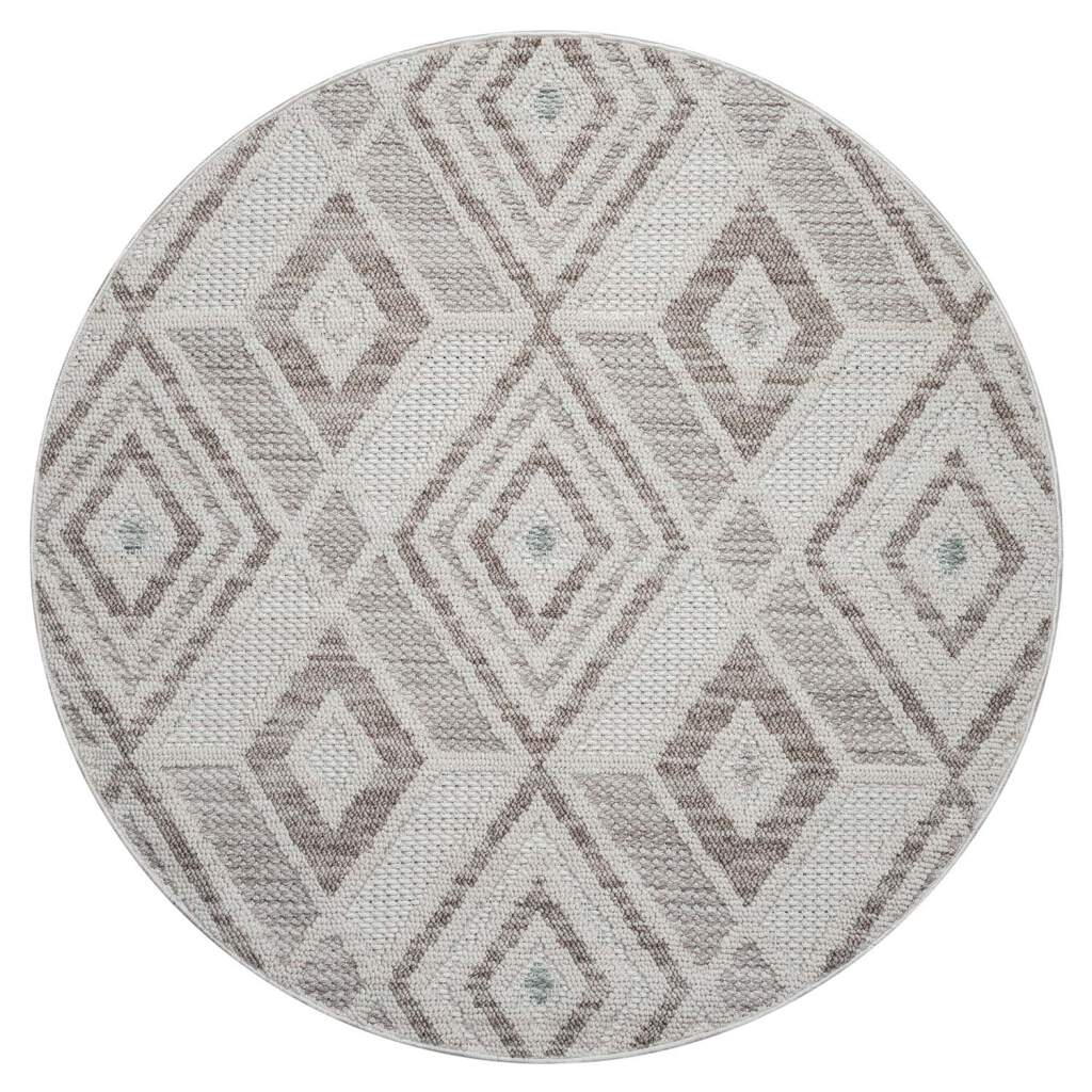 Carpet City Teppich »LINDO 8875«, rund, Kurzflor, Hochtief-Muster/ 3D-Effekt, Boho-Stil, Wohnzimmer von Carpet City