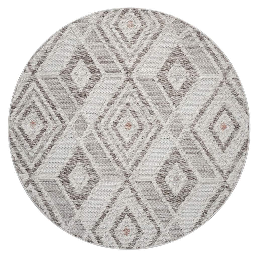 Carpet City Teppich »LINDO 8875«, rund, Kurzflor, Hochtief-Muster/ 3D-Effekt, Boho-Stil, Wohnzimmer von Carpet City