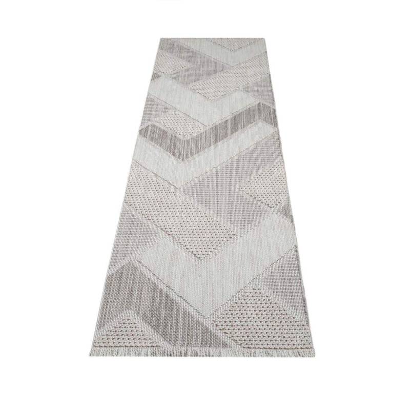 Carpet City Teppich »LINDO 8877«, rechteckig, Kurzflor, Hochtief-Muster/ 3D-Effekt, Fransen, Boho-Stil, Wohnzimmer von Carpet City