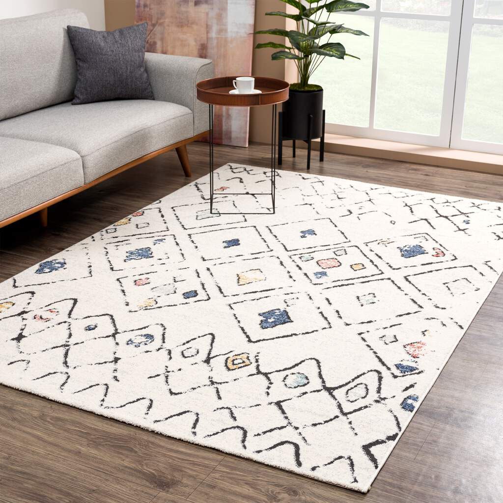 Carpet City Teppich »Mista 2574«, rechteckig, Kurzflor, Boho-Optik, Multicolor, Weich von Carpet City