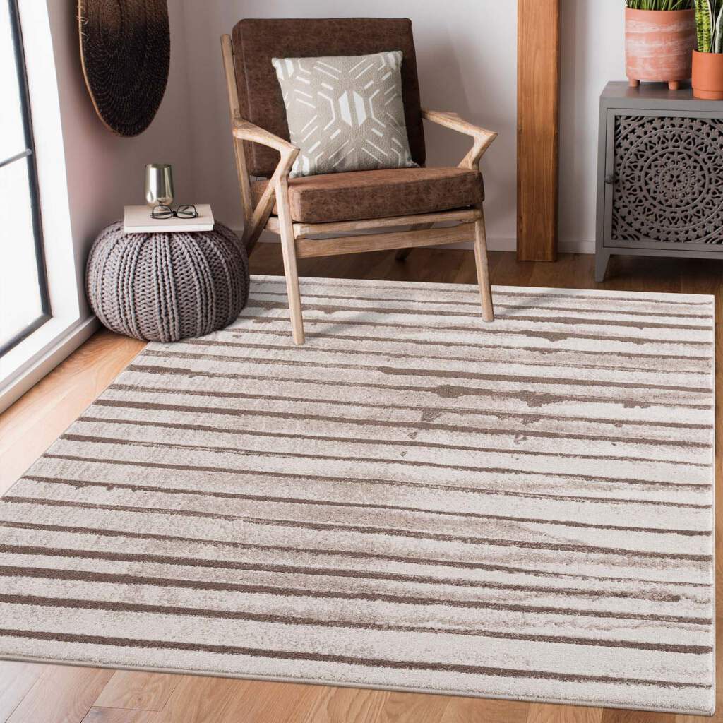 Carpet City Teppich »Moda«, rechteckig, Kurzflor, Streifen-Muster, Weicher Flor von Carpet City
