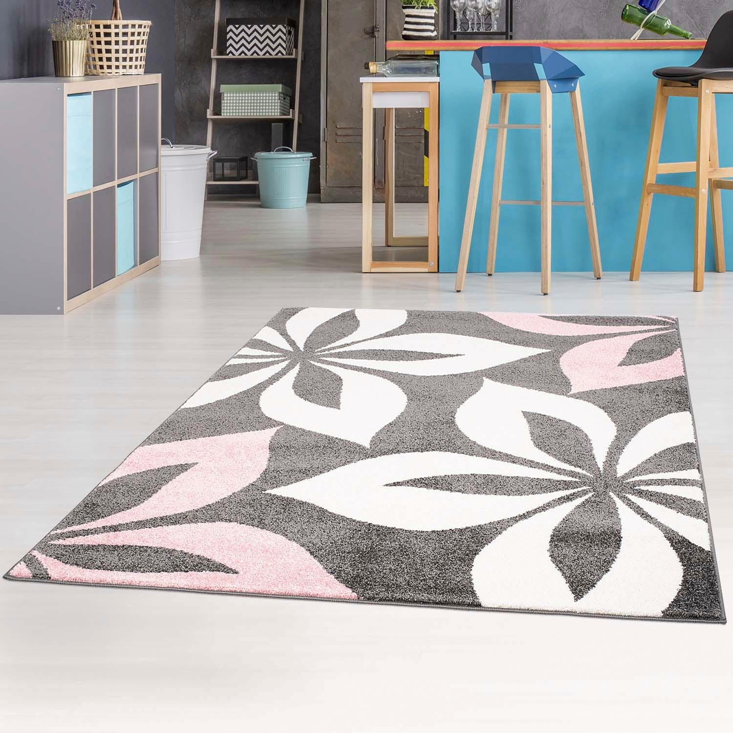 Carpet City Teppich »Moda Soft 671«, rechteckig, 11 mm Höhe, Wohnzimmer, florales Design von Carpet City