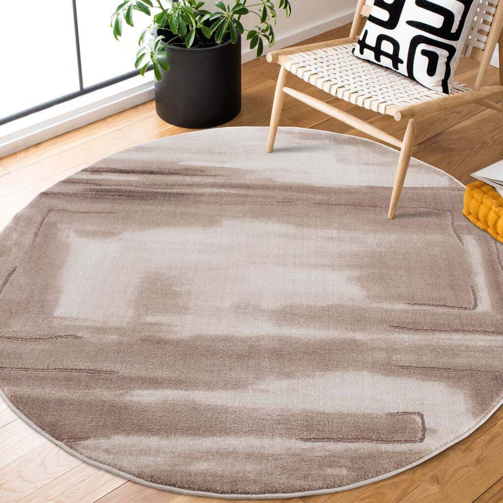 Carpet City Teppich »Noa 9261«, rund, 11 mm Höhe, Kurzflor, Modern, Weicher For, Pflegeleicht von Carpet City