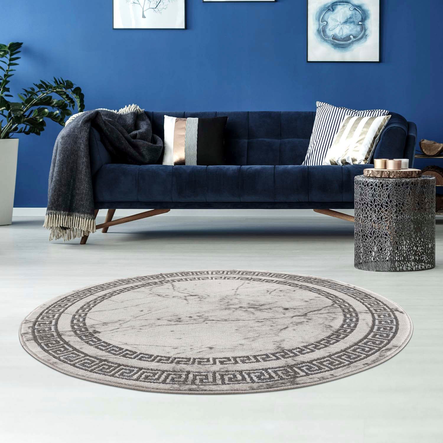 Carpet City Teppich »Noa 9273«, rund, Kurzflor, Modern, Weicher For, Pflegeleicht von Carpet City