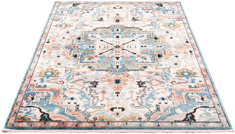 Carpet City Teppich »Novel 8616«, rechteckig, Vintage-Teppich mit Fransen, Used-Look, Multicolor von Carpet City