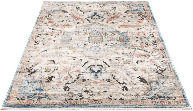 Carpet City Teppich »Novel 8627«, rechteckig, Vintage-Teppich mit Fransen, Used-Look, Multicolor von Carpet City